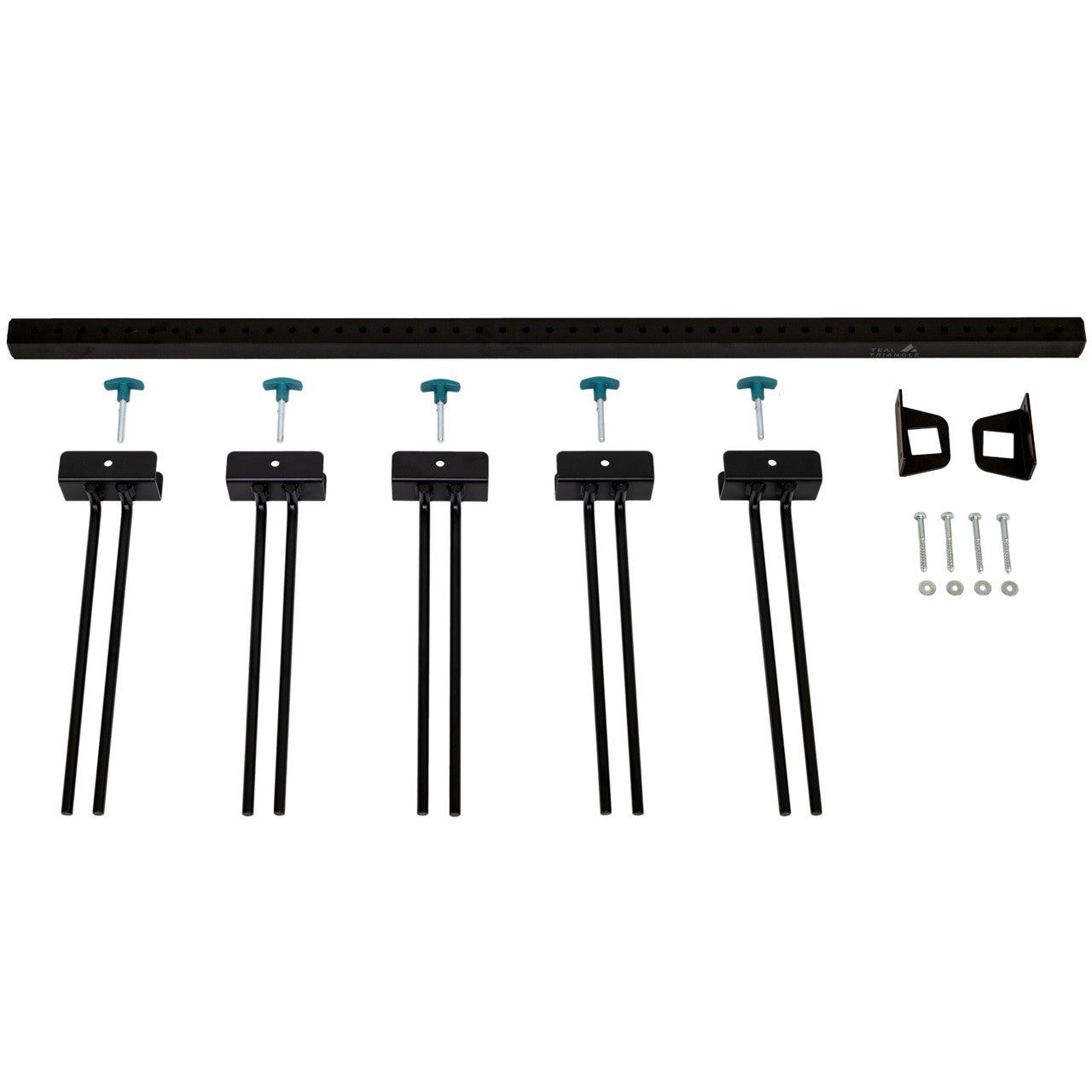 Solitude Ski Rack | Adjustable Wall Storage System | Holds 10 Pairs of Skis