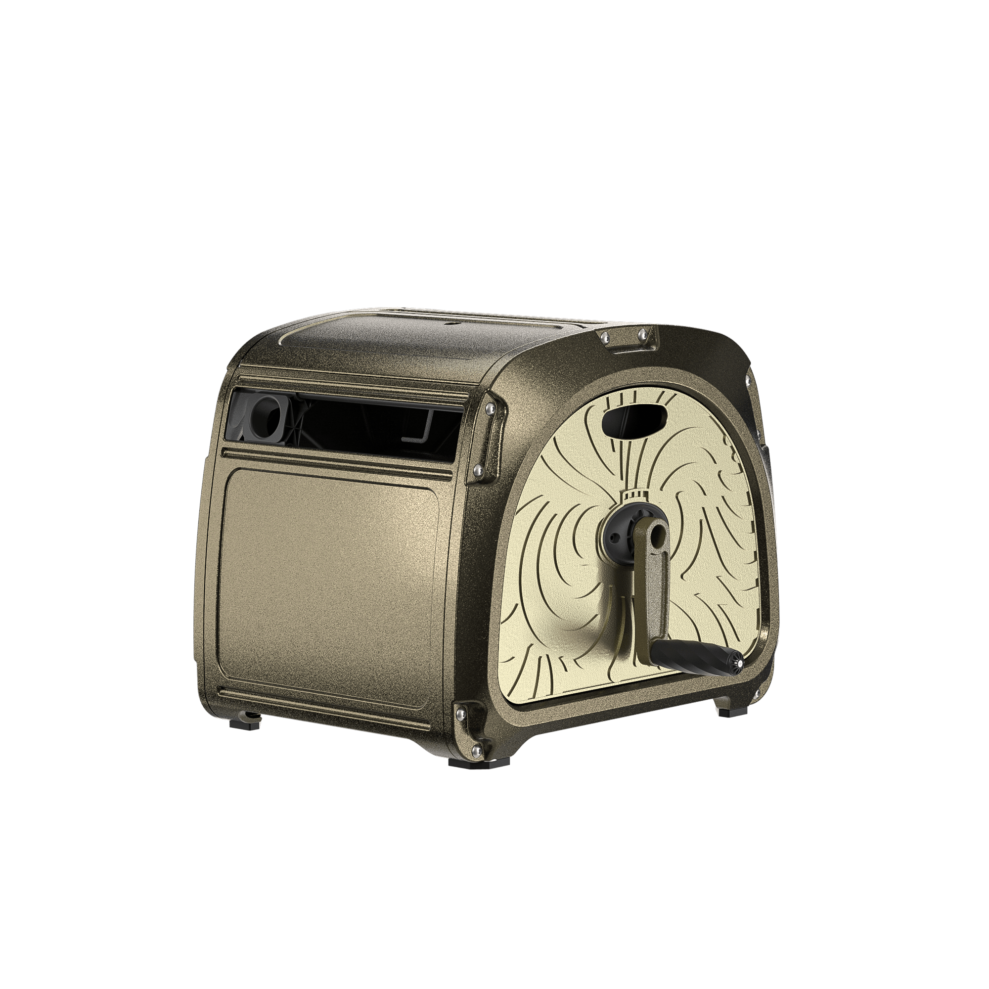 Giraffe Tools Garden Hose Reel Box - Heavy Duty Metal with G-Guiding System