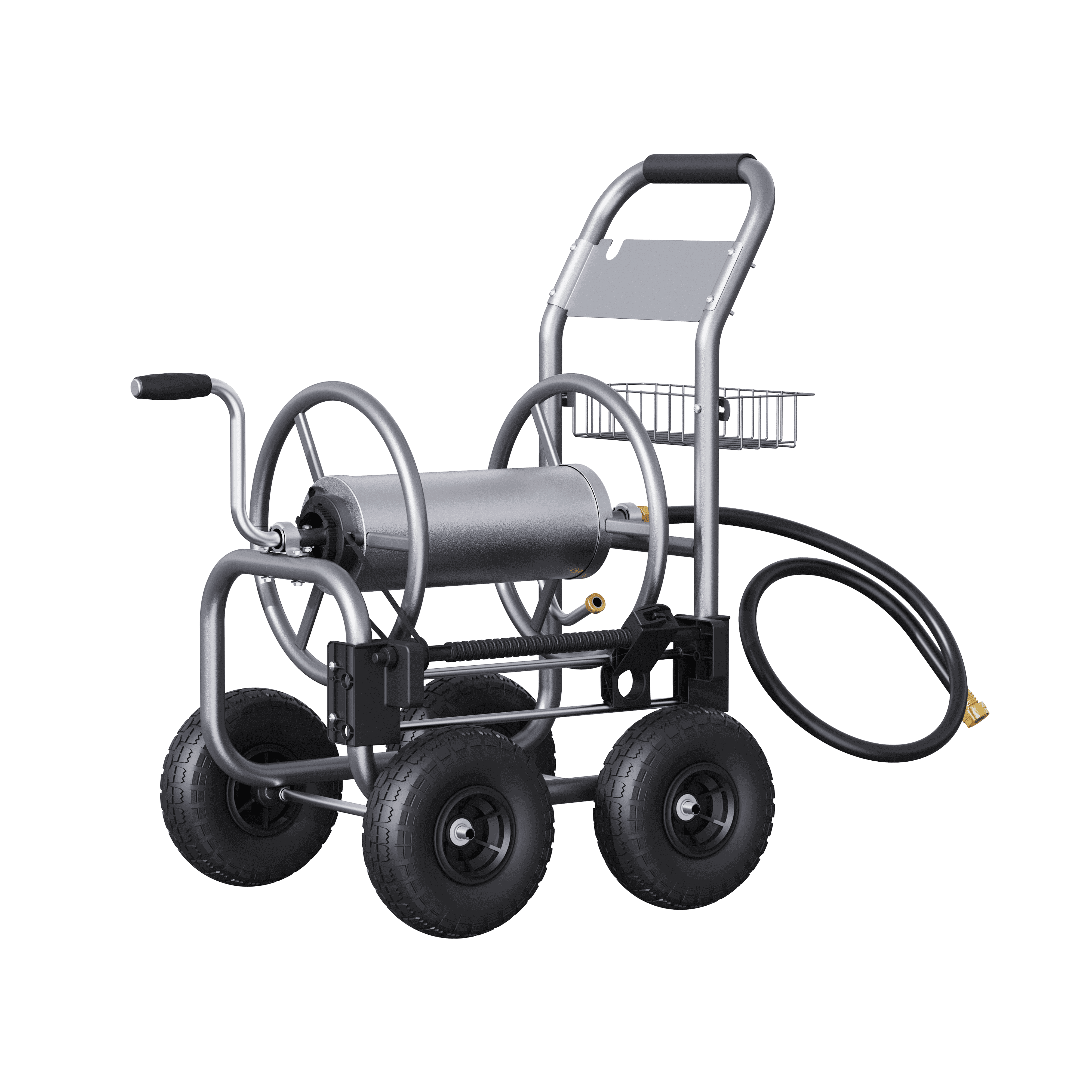 Giraffe Tools Hose Reel Cart with 4 Wheels - Industrial Grade 200ft Capacity