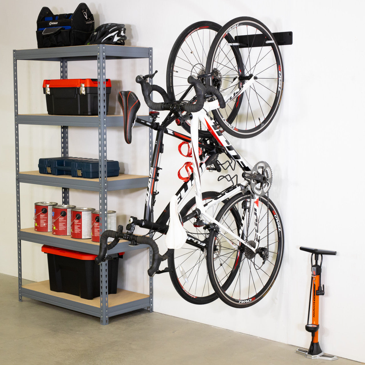 StoreYourBoard Blackstone 2-Bike Wall Rack | Heavy-Duty Steel | Black