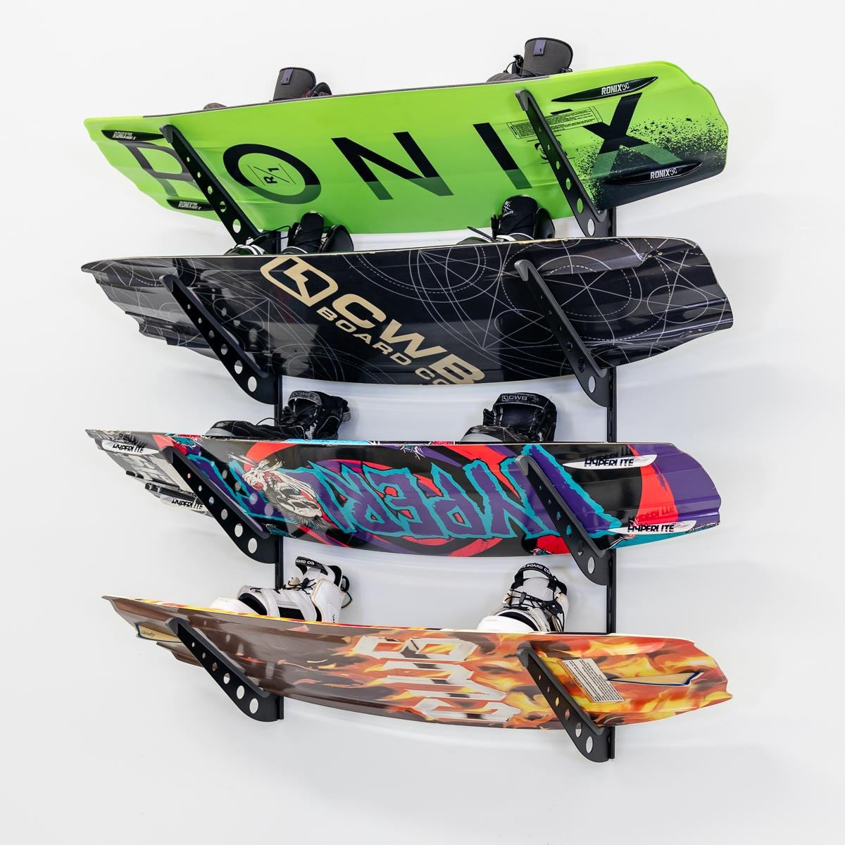 StoreYourBoard XSR Adjustable Wall Rack | Multi-Use | 4 Levels | Black