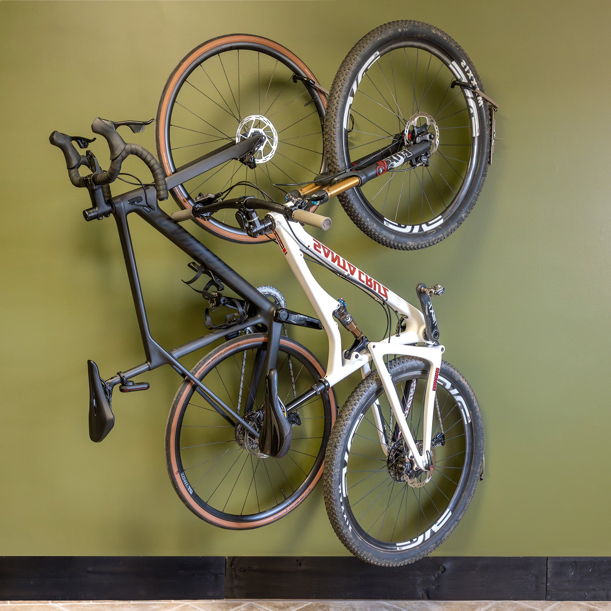 StoreYourBoard Swivel Mount Bike Storage Rack | 4 Bicycle | Garage Wall Hook | Mud