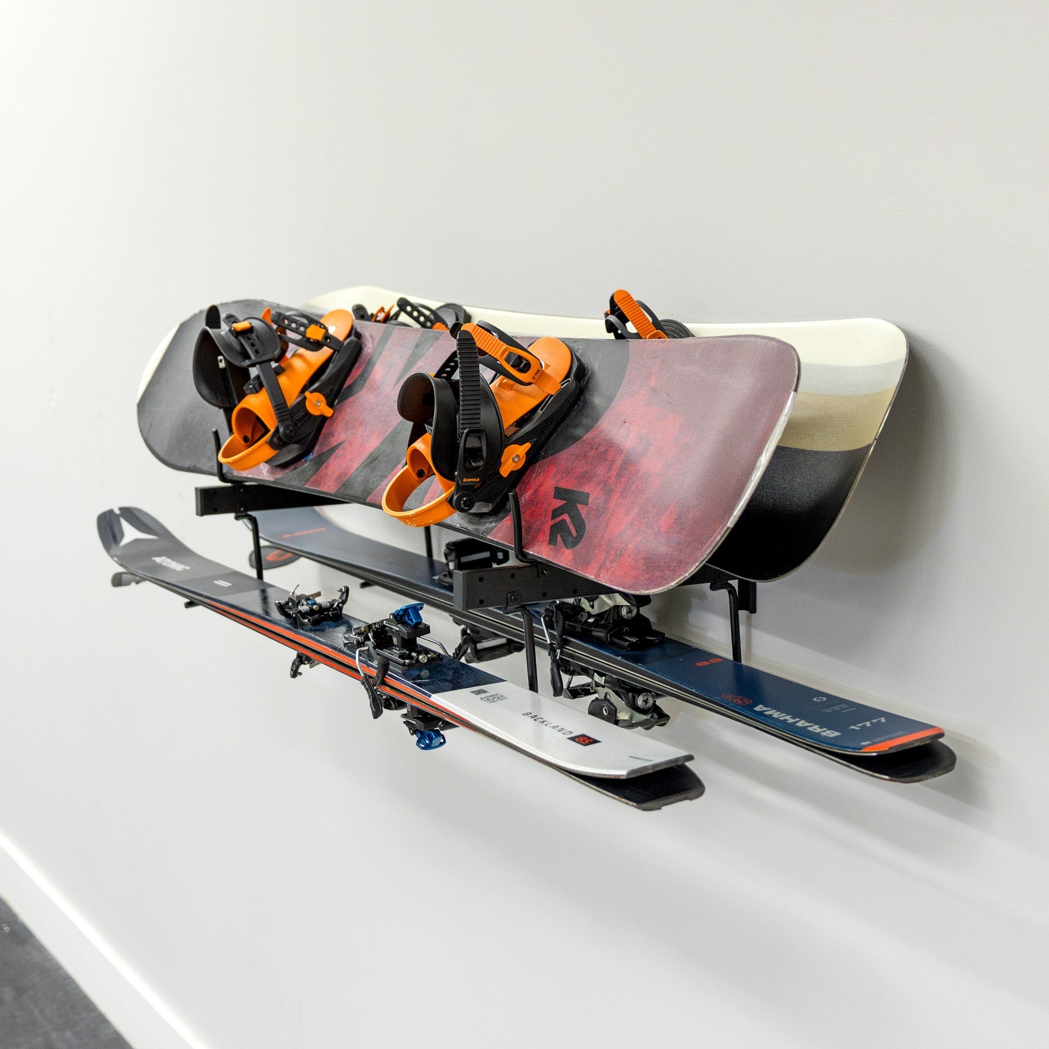 StoreYourBoard Cascade Snowboard & Ski Organizer | Horizontal Wall Mount