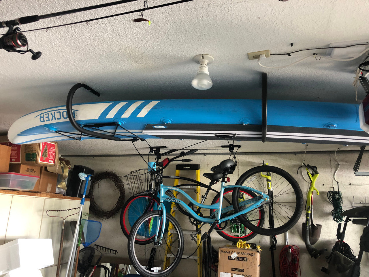 Hi-Port 1 | Surfboard Storage Ceiling Rack | Holds 50 lbs