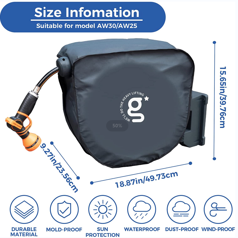 Giraffe Tools Hose Reel Cover - Waterproof UV-Resistant Protection