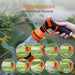 Giraffe Tools Retractable Garden Hose Reel with multi-pattern spray nozzle