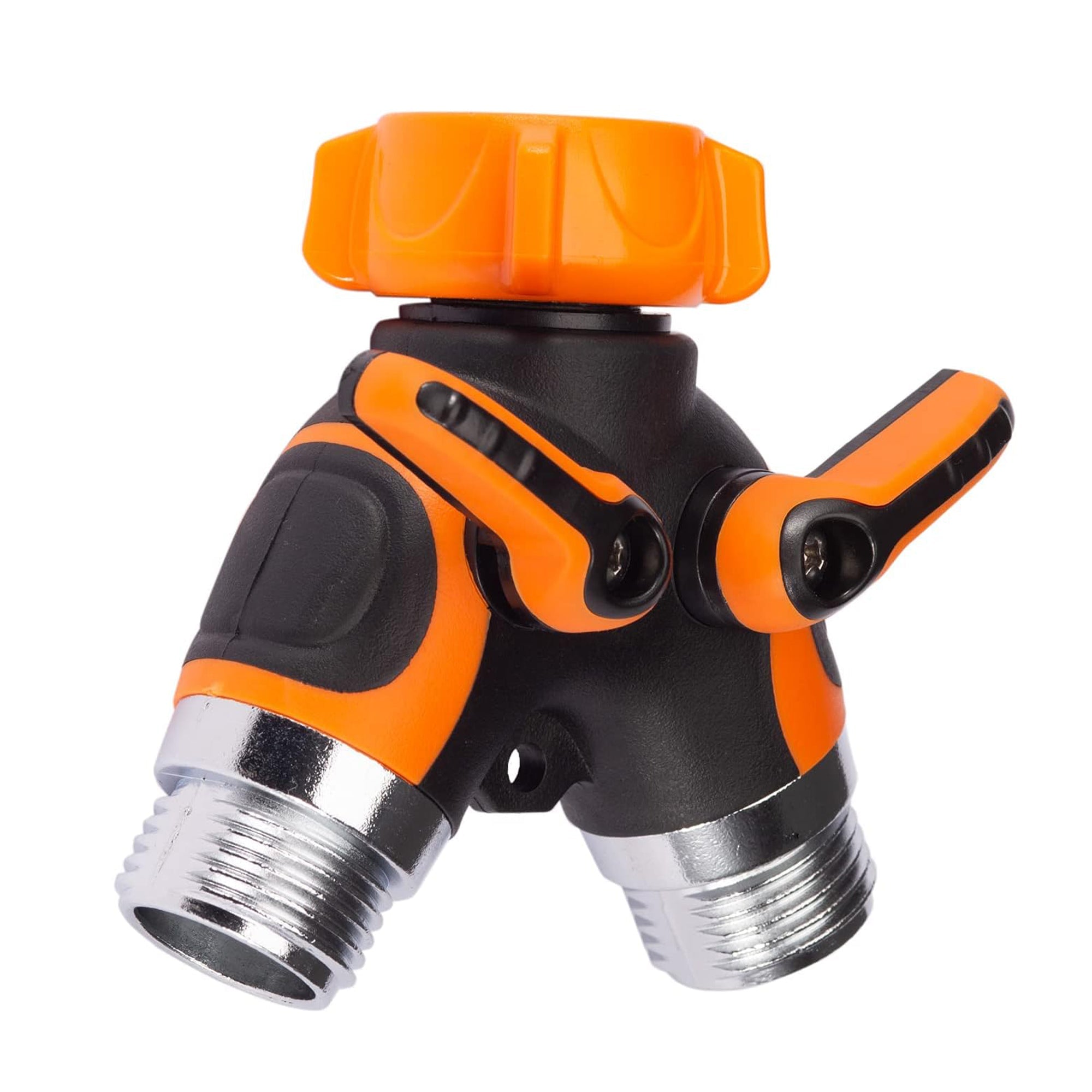 Giraffe Tools Brass Y Hose Splitter - 3/4" 2-Way with Shut-Off Valves
