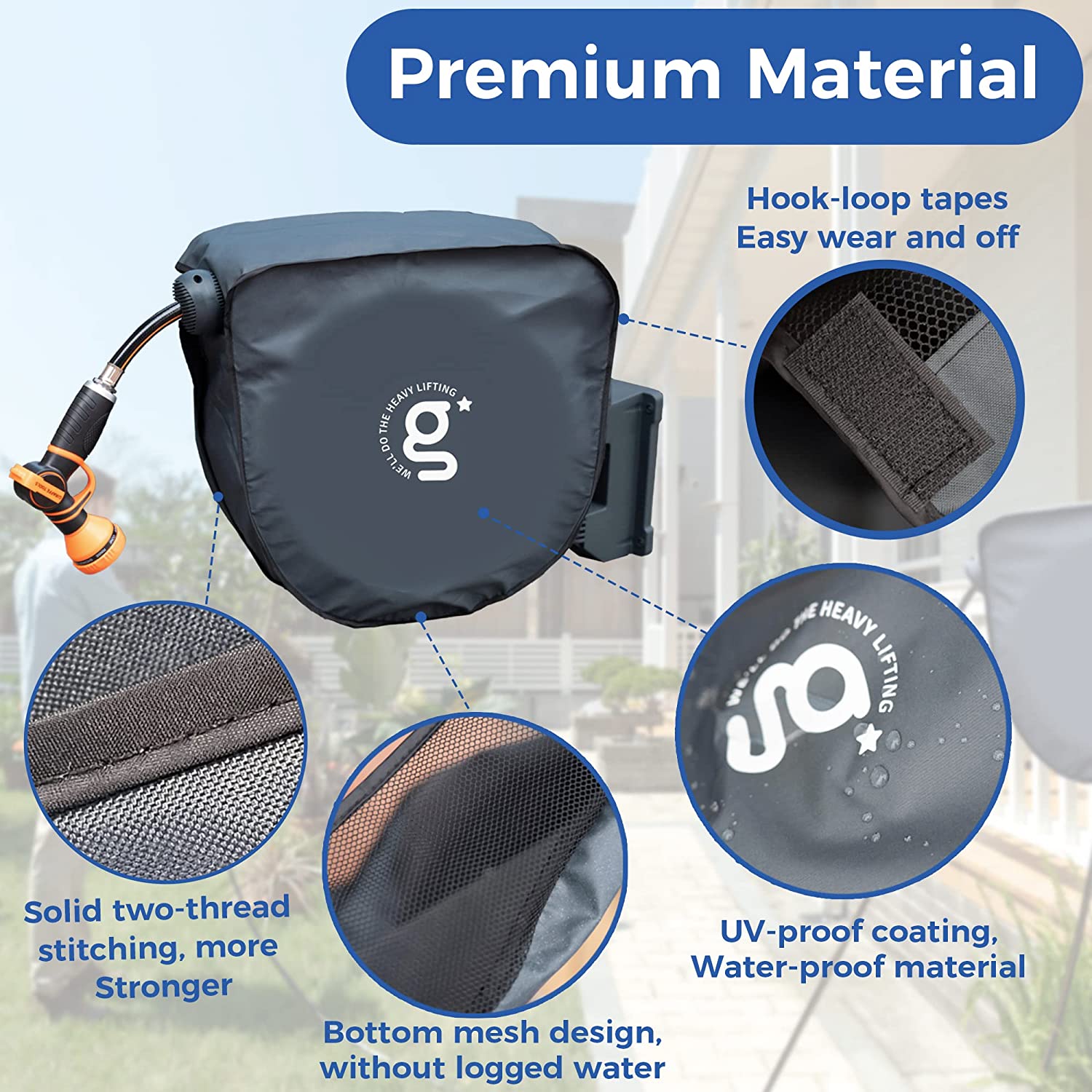 Giraffe Tools Hose Reel Cover - Waterproof UV-Resistant Protection