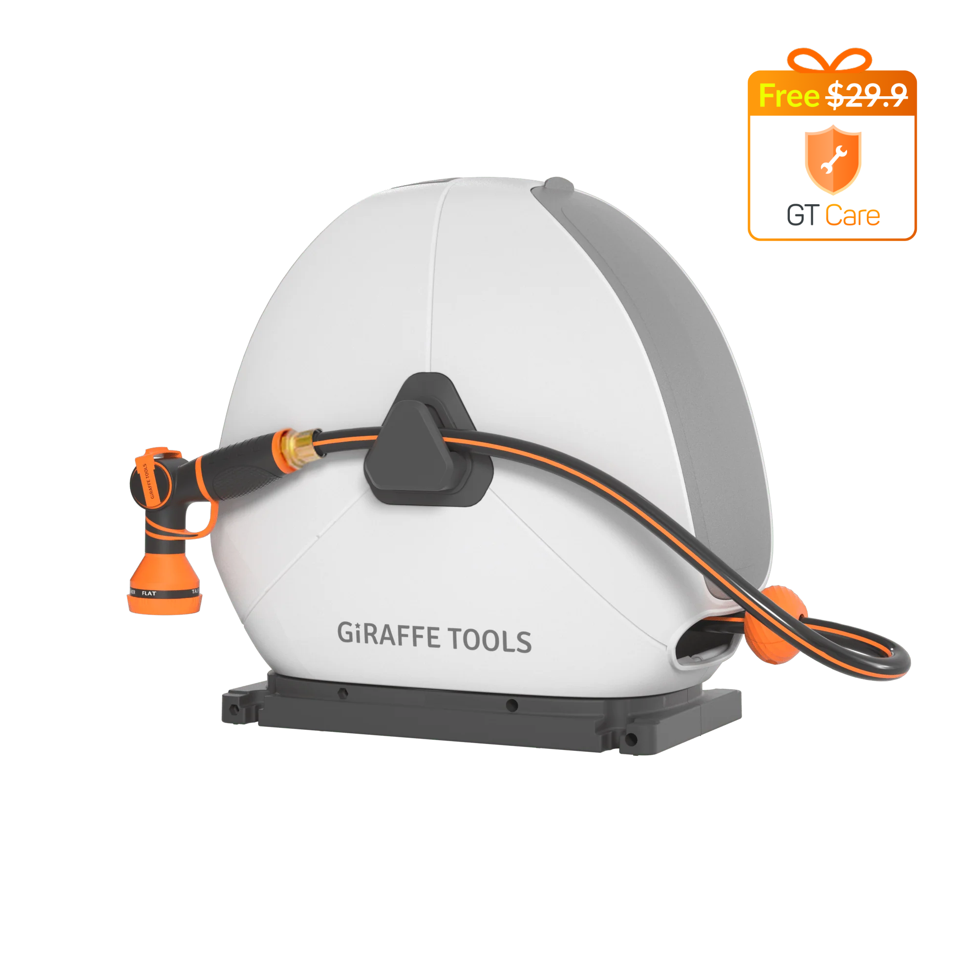 Giraffe Tools Ground-Mounted Retractable Hose Reel - Auto Rewind