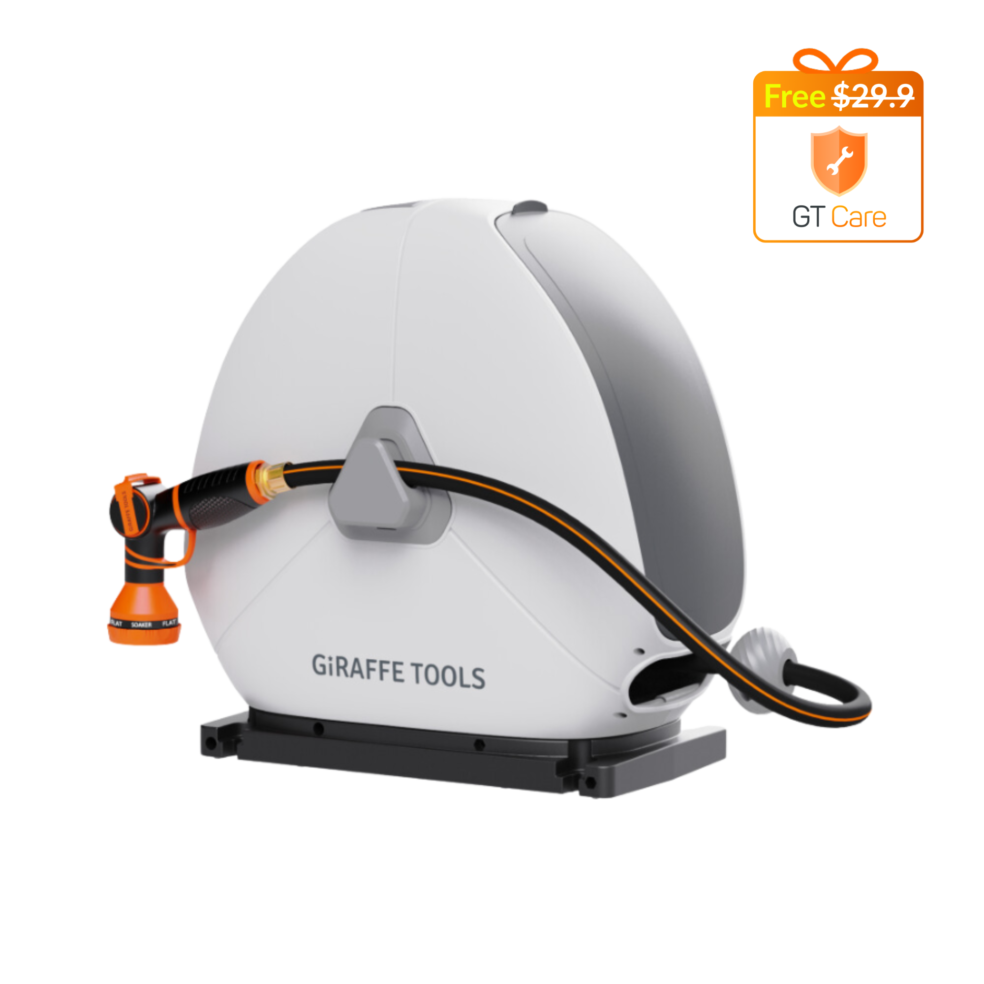 Giraffe Tools Ground-Mounted Retractable Hose Reel - Auto Rewind