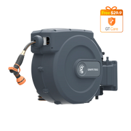 Giraffe Tools Retractable Garden Hose Reel - 155ft Wall Mount Auto Rewind