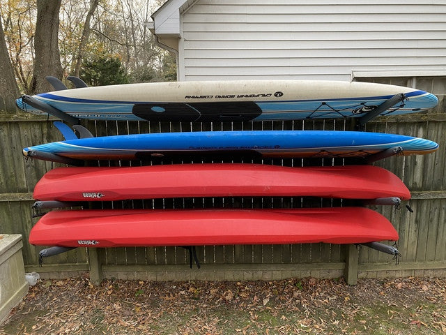 StoreYourBoard Outdoor Wall Rack |  46 Inch Adjustable Height | Kayak & SUP