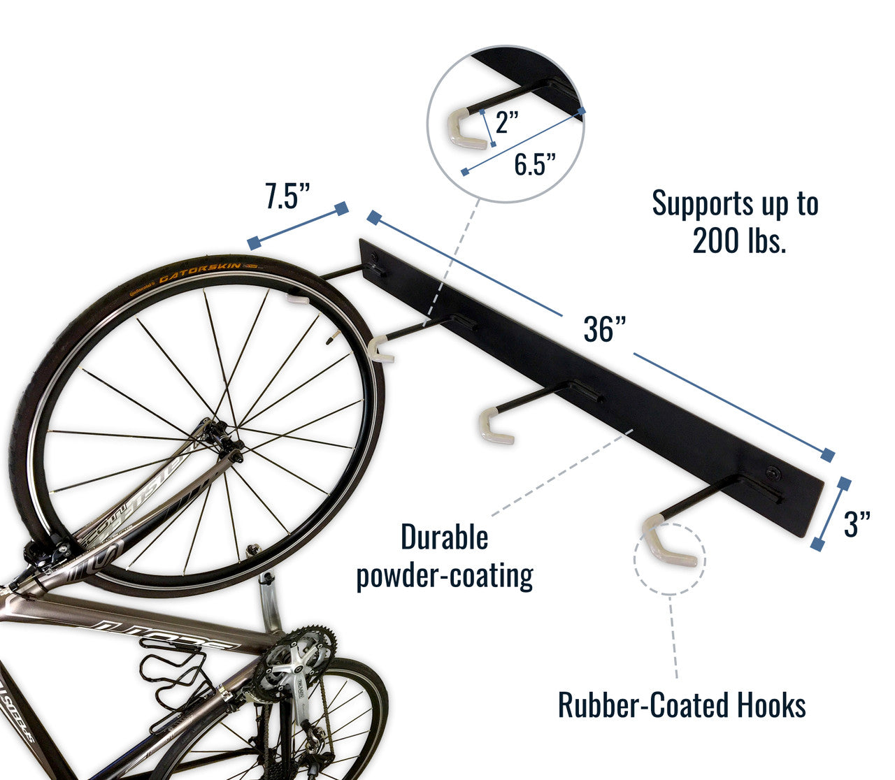 StoreYourBoard Blackstone Bike Storage Rack | 4 Bikes | Black