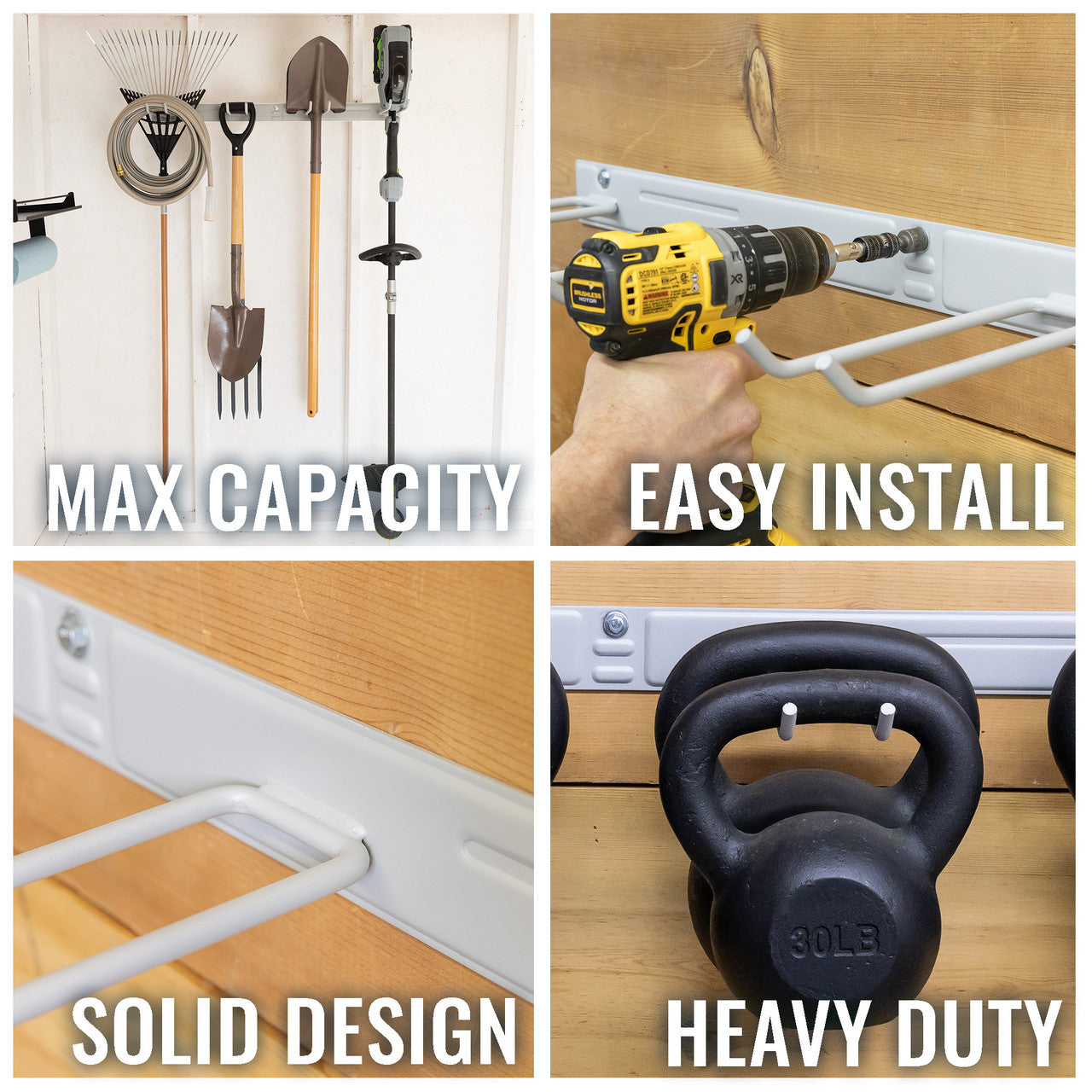 Bedrock Garage Tool Organizer | 2-Pack | Grey