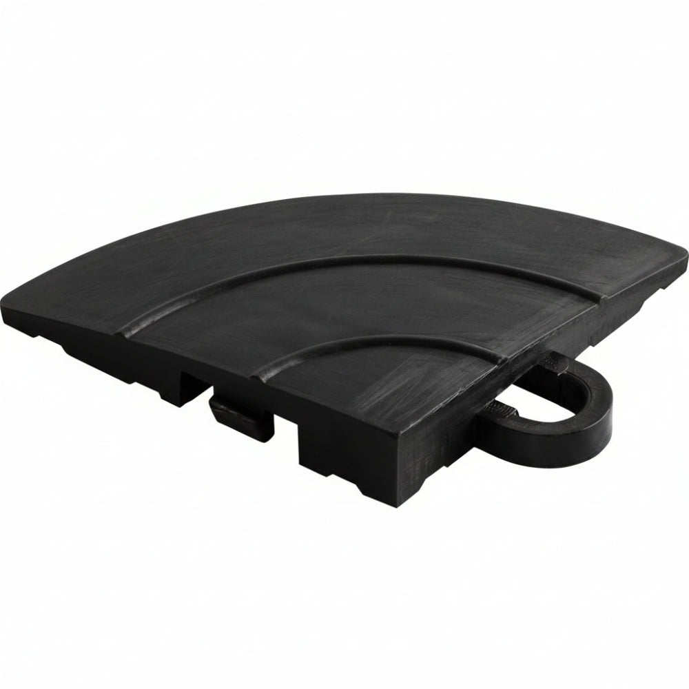 Black floor corner piece with white background