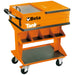 Orange tool cart with storage compartments and 'Beta' branding on a white background