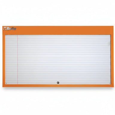White tool slat board with orange frame and Beta logo on a white background