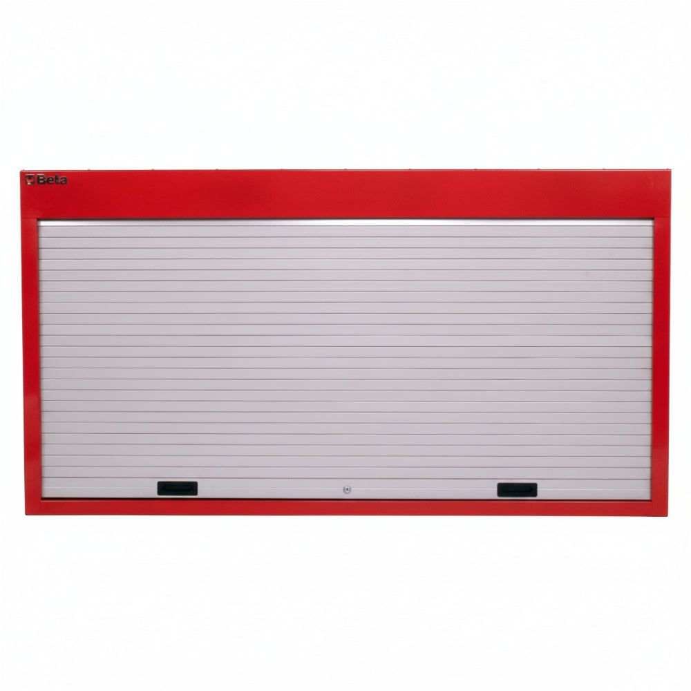 Red tool wall slat on a white background