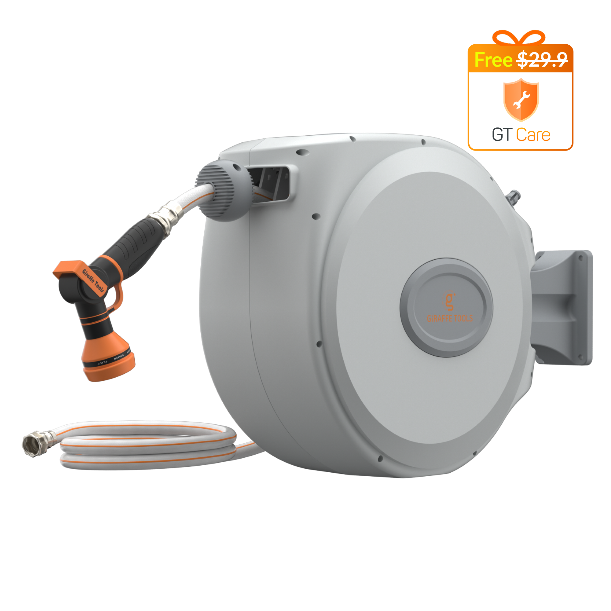 Giraffe Tools Retractable Garden Hose Reel CW20US model in dark grey