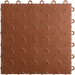 Brown interlocking foam floor tile with diamond plate pattern