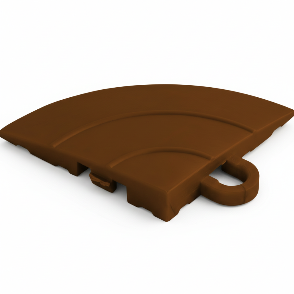 Brown floor corner piece with white background