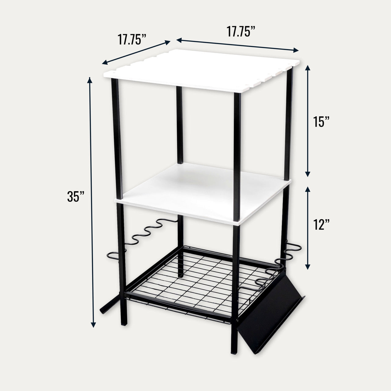 StoreYourBoard Tarpon Fishing Rod Organizer with 3 Shelves | Holds 10 Rods