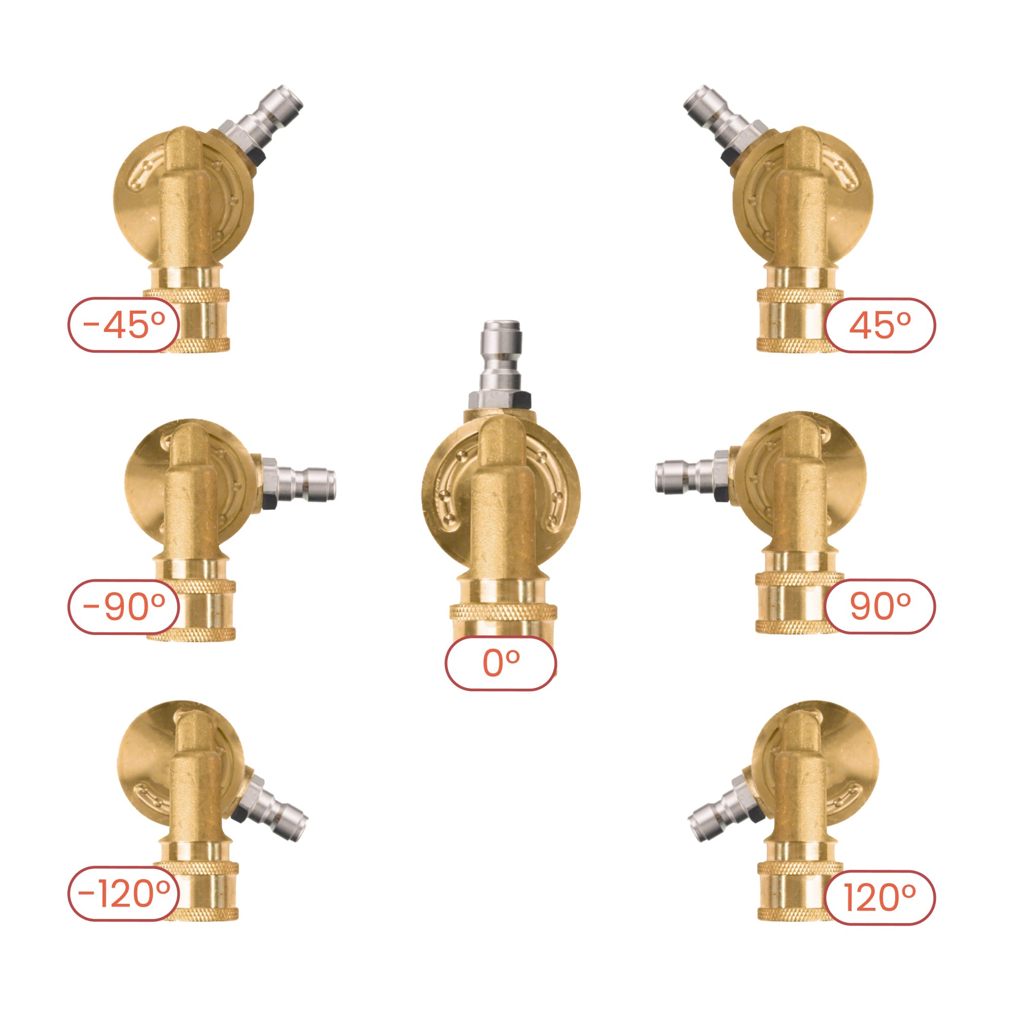 Giraffe Tools Pressure Washer Pivoting Coupler - 7 Angle Adjustable Nozzle