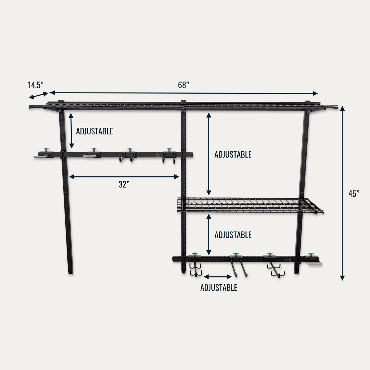 G-Sport Pro | Adjustable Wall Storage System | Holds 500 lbs