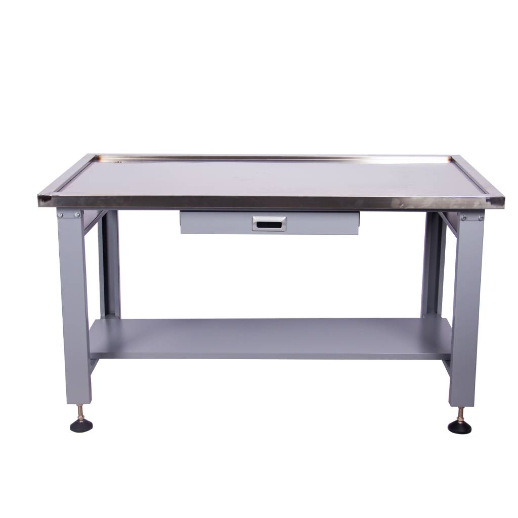 Heavy Duty Stainless Steel Machine Teardown Table with Drain Hole - 59 Inch