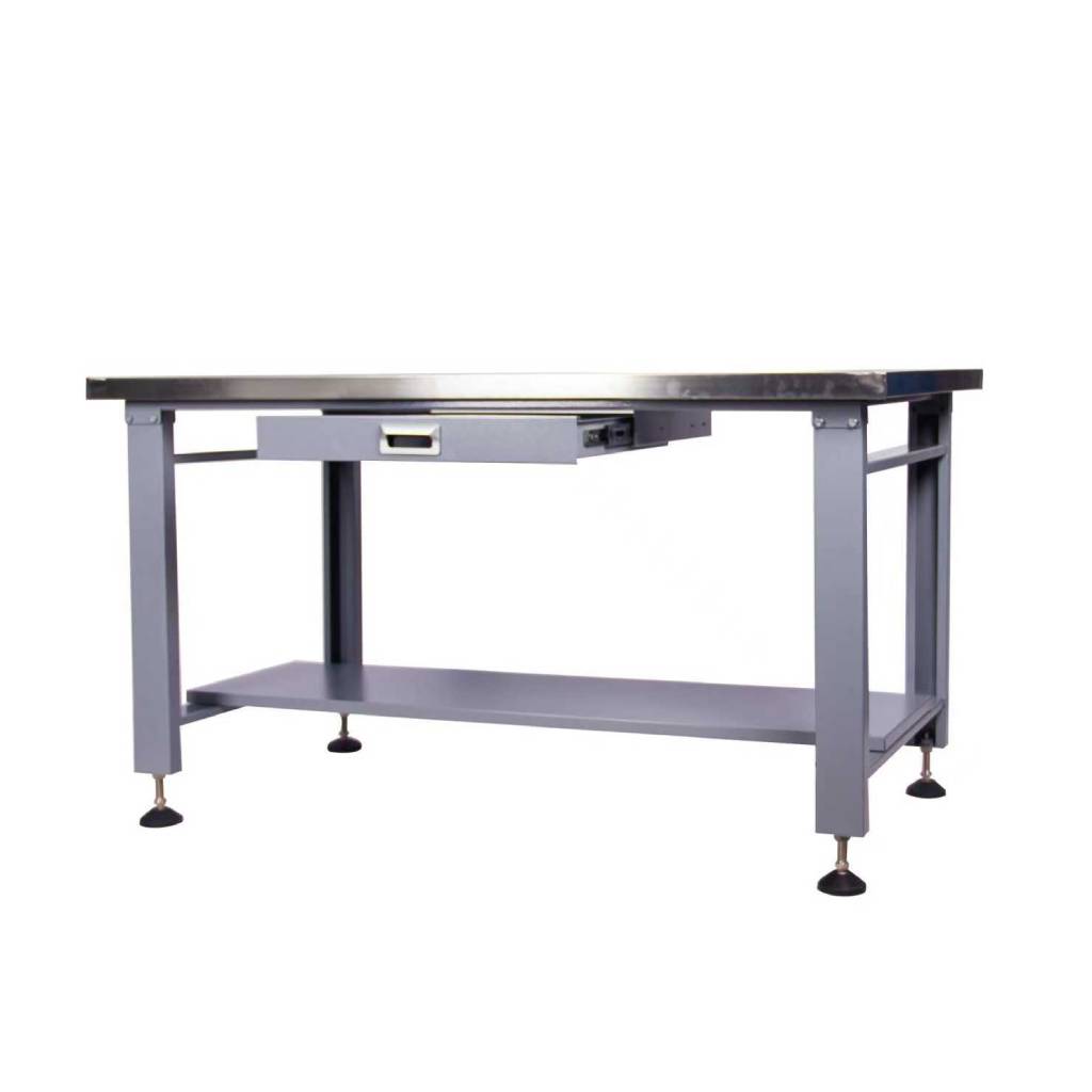 Heavy Duty Stainless Steel Machine Teardown Table with Drain Hole - 59 Inch