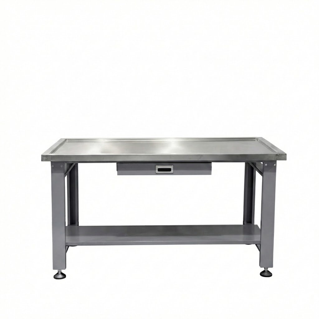 Heavy Duty Stainless Steel Machine Teardown Table with Drain Hole - 59 Inch