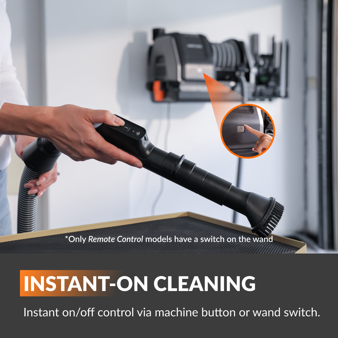 Giraffe Tools Grandstorm Retractable Vacuum Cleaner - Wall Mount Wet/Dry 30ft
