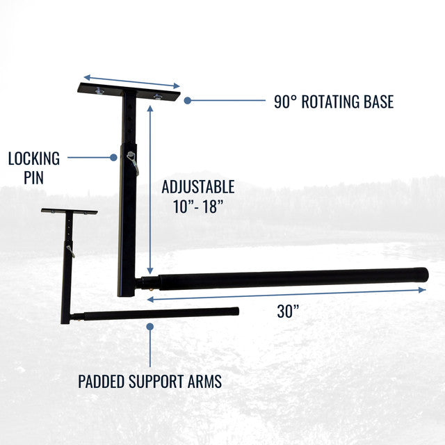 Hi-Port 2 | Ski & Snowboard Adjustable Ceiling Storage Rack | Single | Holds 75 lbs