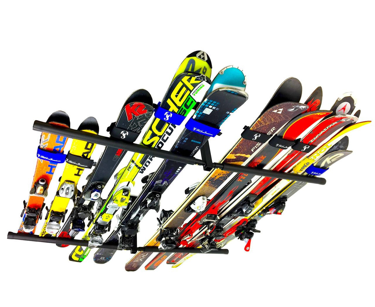 Hi-Port 2 | Ski & Snowboard Adjustable Ceiling Storage Rack | Double | Holds 150 lbs