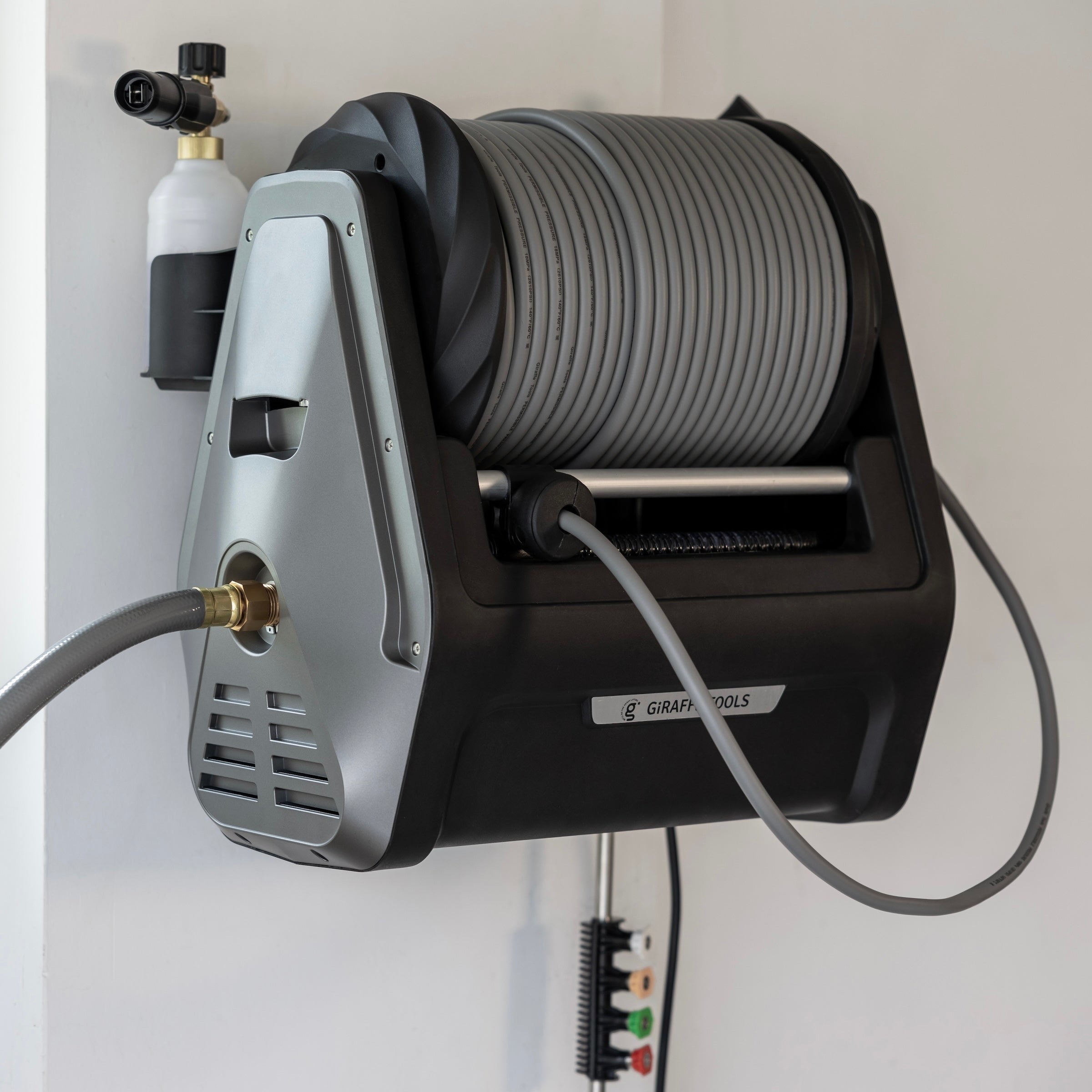 Giraffe Tools Grandfalls Plus Retractable Pressure Washer - 2900 PSI Wall Mount