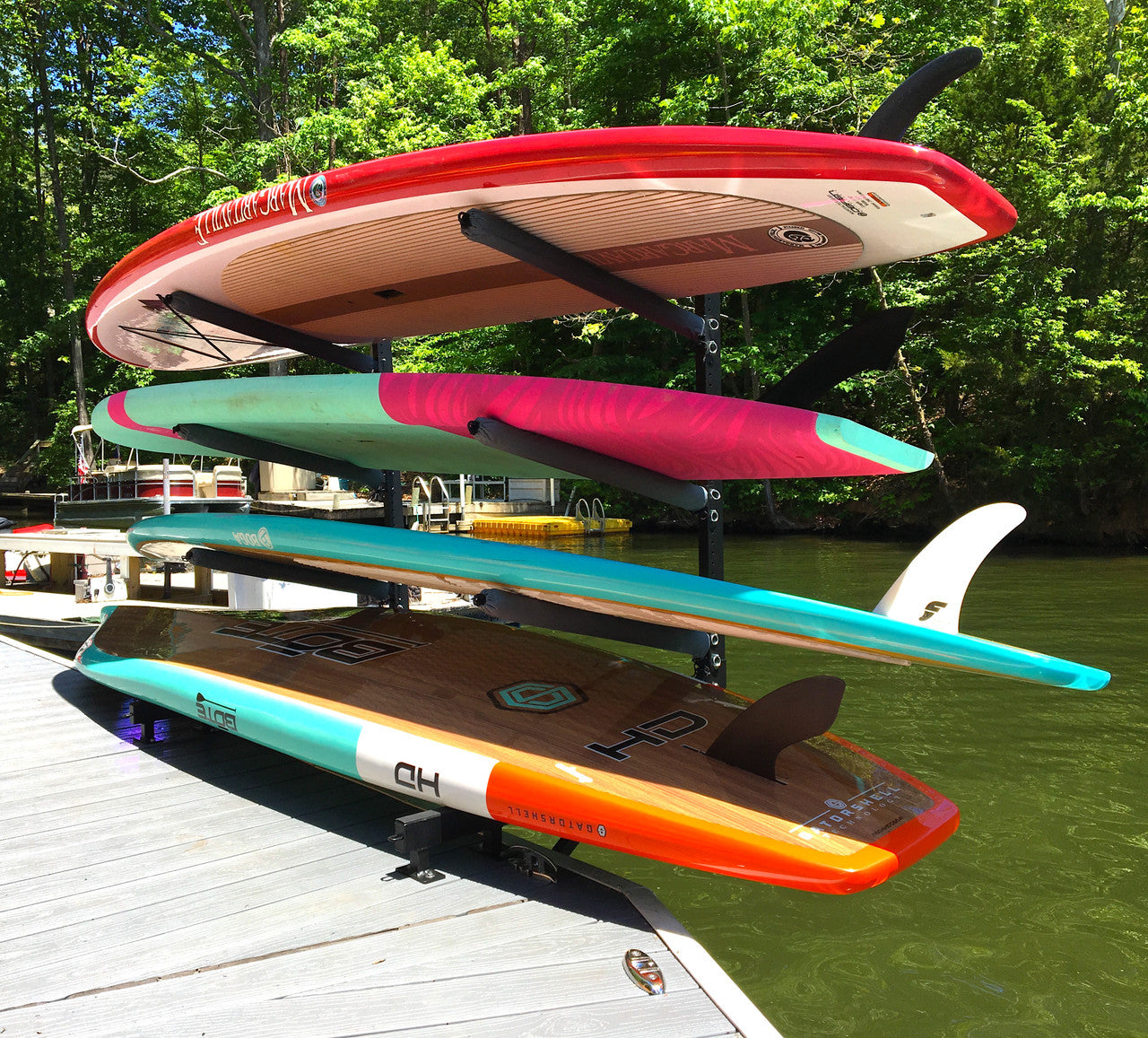StoreYourBoard Broadwater Paddleboard Storage | Adjustable Dock Rack | Over The Water | 4 Levels