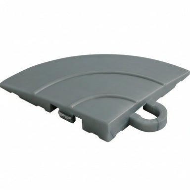 Grey floor corner piece on white background