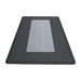 Black mat with a central rectangular opening on a white background