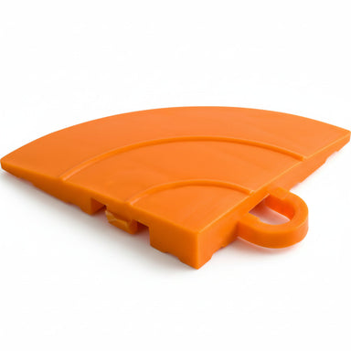 Orange floor corner piece on white background