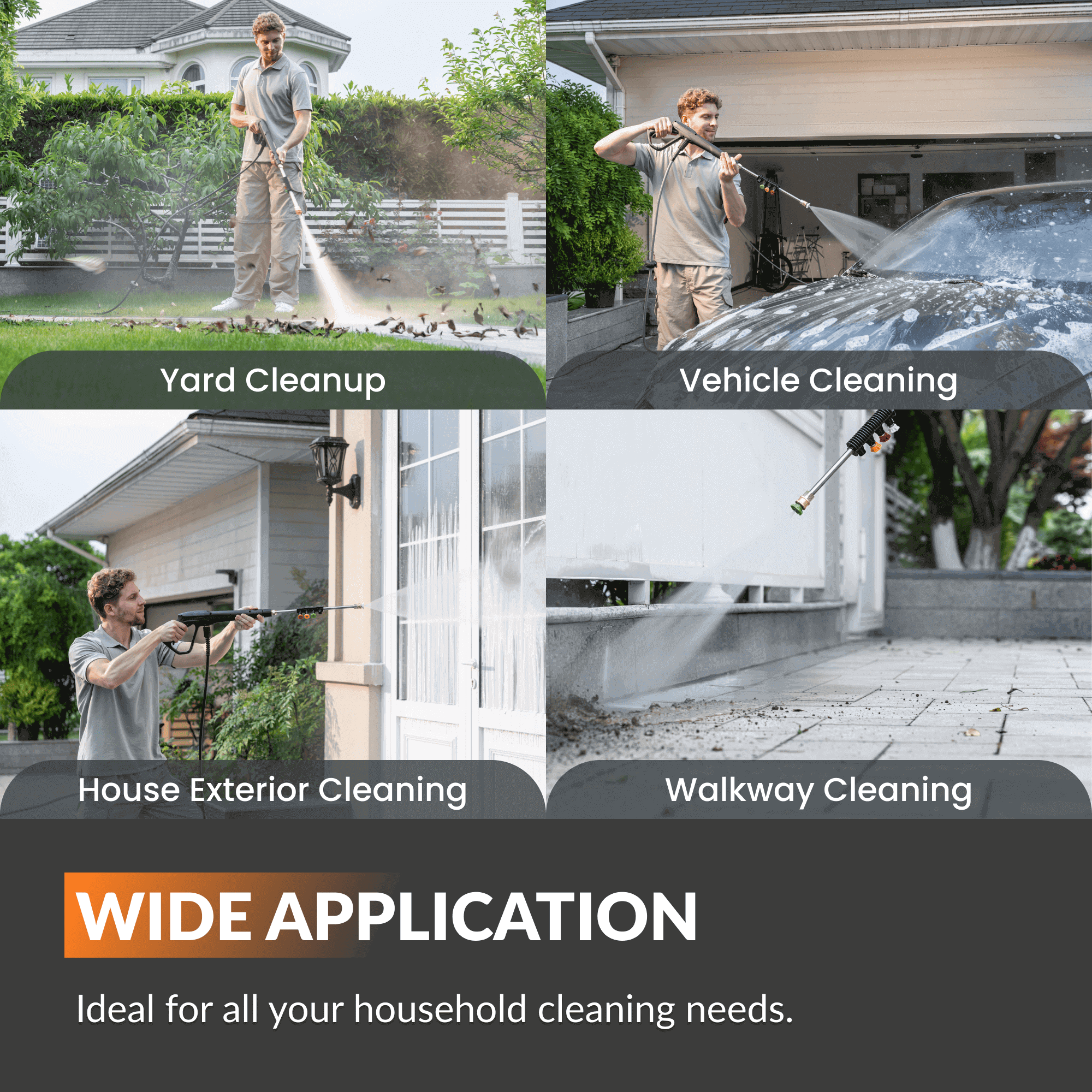 Giraffe Tools Grandfalls Essential Retractable Pressure Washer - 2900 PSI Wall Mount