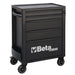 Black tool cart with multiple drawers and Beta logo on a white background