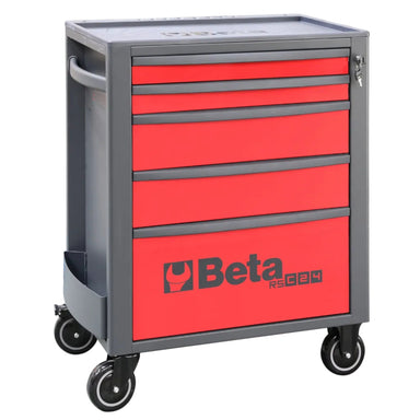Tool chest with red drawers and Beta logo on a white background
