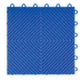 Close-up center view of a single Royal Blue Swisstrax Ribtrax Smooth garage floor tile.
