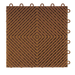 Close-up center view of a single Chocolate Brown Swisstrax Ribtrax Smooth garage floor tile.