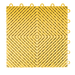 Close-up center view of a single Citrus Yellow Swisstrax Ribtrax Smooth garage floor tile.