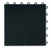 Close-up center view of a single Jet Black Swisstrax Ribtrax Smooth garage floor tile.