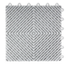 Close-up center view of a single Pearl Silver Swisstrax Ribtrax Smooth garage floor tile.