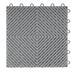 Close-up center view of a single Slate Grey Swisstrax Ribtrax Smooth garage floor tile.