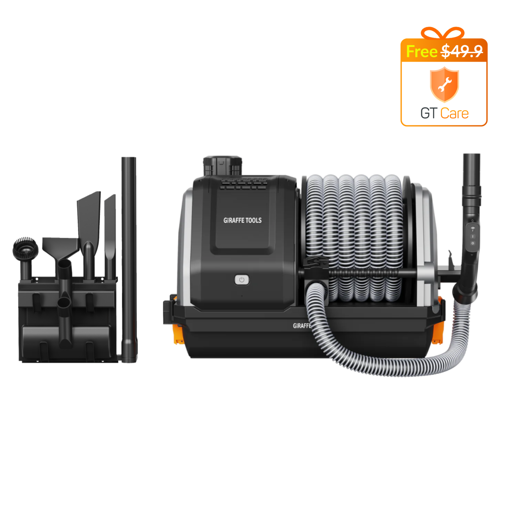 Giraffe Tools Grandstorm Retractable Vacuum Cleaner - Wall Mount Wet/Dry 30ft