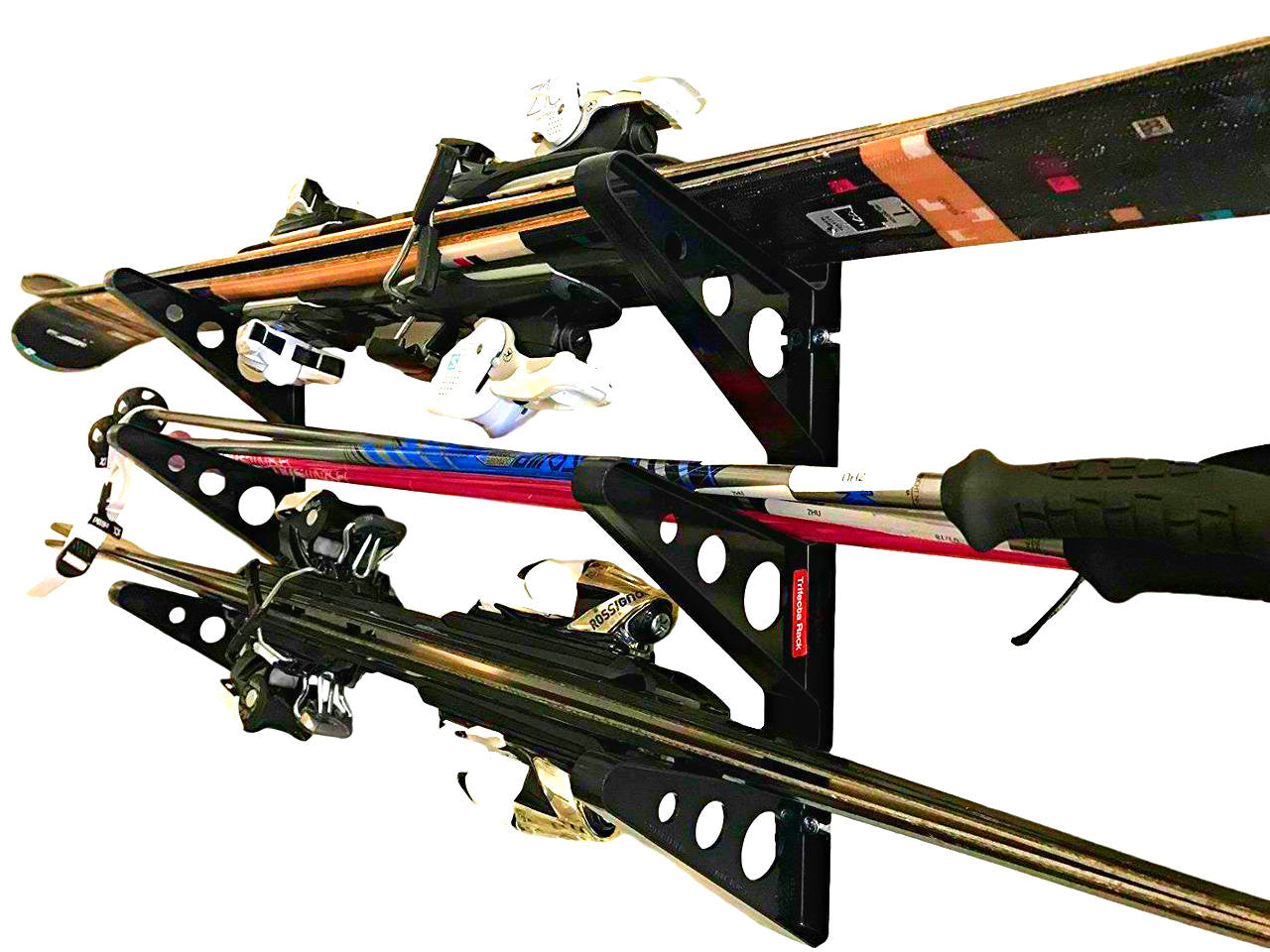 StoreYourBoard Trifecta Ski Storage Rack | 3 Levels